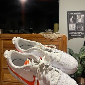 Nike White and Orange Sneakers